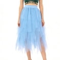 thumbnail image 1 of Cethrio Girls Flowy Skirts, Dancing A-Line High Waist Summer Kids Midi Skirts Blue Size 8, 1 of 6