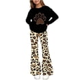 thumbnail image 1 of Cethrio Girls Graphic Outfit Sets, 2 PC Long Sleeve Casual Spring Fall Girls' Clothing Sets Black Size 12-13 T, 1 of 7