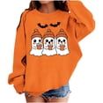 thumbnail image 1 of Cethrio Girls Halloween Sweatshirts Size 6, Crew Neck Long Sleeve Printed Fall Winter Halloween Tops Orange, 1 of 4