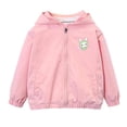 thumbnail image 1 of Cethrio Girls Jackets with Zipper, Hooded Lightweight Casual Printed Fall Outerwear Pink Size 10, 1 of 7