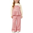 thumbnail image 1 of Cethrio Girls Knitted Outfit Sets, 2 Piece Fall Fashion Long Sleeve Girls' Clothing Sets Pink Size 7-8 T, 1 of 6