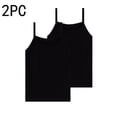 thumbnail image 1 of Cethrio Girls Knitted Tank Tops, Summer Soft 2 Piece Sleeveless Kids Undershirts Black Size 1-2 T, 1 of 3