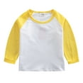 thumbnail image 1 of Cethrio Girls Long Sleeve Tops, Cotton Pullover Spring Fall Casual Kids Undershirts Yellow Size 9-10 T, 1 of 5