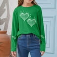 thumbnail image 1 of Cethrio Girls Long Sleeve Tops, Crew Neck Casual Printed Pullover Blouses for Girl Green Size 14, 1 of 5