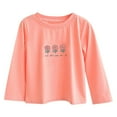 thumbnail image 1 of Cethrio Girls' Long Sleeve Tops, Crewneck Casual Graphic Cotton Girls Clothing Orange Size 10-12, 1 of 2