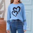 thumbnail image 1 of Cethrio Girls Long Sleeve Tops, Pullover Crew Neck Casual Spring Graphic Tees Light Blue Size 3-4 T, 1 of 5