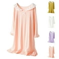 thumbnail image 1 of Cethrio Girls Nightgowns, Soft Crewneck Long Sleeve Comfy Sleepshirts Sleepdresses Pink Size 14-16 T, 1 of 4