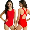 thumbnail image 1 of Cethrio Girls One-Piece Swimsuits, Holiday Summer Beach Cross Back Bathing Suits Swimwear Red Size 7-8, 1 of 4