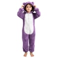 thumbnail image 1 of Cethrio Girls Onesie Pajamas, Fleece One-piece Warm Long Sleeve Winter Sleepwear Home Loungewear Size 5-6 Years Purple, 1 of 4