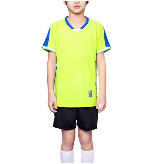 Cethrio Girls Outfit Sets, Basketball Quick-dry Summer T-shirts and Shorts Sets Green Size 12