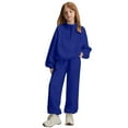 thumbnail image 1 of Cethrio Girls Outfit Sets, Casual 2 Piece Zipper Long Sleeve Sweatshirts and Sweatpants Sets Blue Size 12, 1 of 7