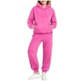 thumbnail image 1 of Cethrio Girls Outfit Sets, Fall Winter Long Sleeve Running Warm Hoodies and Sweatpants Sets Hot Pink Size 3-4 T, 1 of 5