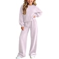thumbnail image 1 of Cethrio Girls Outfit Sets, Knitted 2 Piece Casual Long Sleeve Girls' Clothing Sets Purple Size 13-14 T, 1 of 5