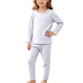 thumbnail image 1 of Cethrio Girls' Pajama Sets Long Sleeve, Cotton Soft Casual 2 Piece Girls' Sleepwear White Size 3-4 T, 1 of 9