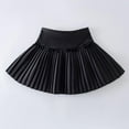 thumbnail image 1 of Cethrio Girls Pleated Skirts, A-line Elastic Waist School Uniform Wool-blend Dancing Skirts Black Size 7-8, 1 of 3