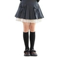 thumbnail image 1 of Cethrio Girls Pleated Skirts Size 10-12, Elastic Waist Spring Fall Casual Dancing School Uniform Skirts Gray, 1 of 7