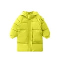 thumbnail image 1 of Cethrio Girls Puffer Jackets, Windproof Mid-length Zip up Warm Winter Coats Outerwear Yellow Size 10-12, 1 of 5
