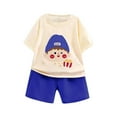 thumbnail image 1 of Cethrio Girls Shirts & Shorts Sets, Summer 2 Piece Short Sleeve Outfit Sets Blue Size 11-12 T, 1 of 2