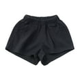 thumbnail image 1 of Cethrio Girls Shorts- Cotton Soft Casual Lightweight Summer Shorts Black Size 12 Months, 1 of 9
