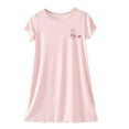 thumbnail image 1 of Cethrio Girls Summer Nightgowns, Crewneck Lightweight Comfy Loose Sleepwear Dresses Pink Size 10-11T, 1 of 2