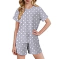 thumbnail image 1 of Cethrio Girls Summer Outfit Sets, Soft Casual Soft Short Sleeve Girls' 2 Piece Sets Gray Size 9-10 T, 1 of 8
