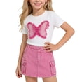 thumbnail image 1 of Cethrio Girls Summer Outfit Sets, Summer Short Sleeve 2 Piece Printed Kids Clothing Sets Purple Size 2-3T, 1 of 8