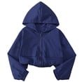 thumbnail image 1 of Cethrio Girls Sun Protection Jackets, Lightweight Long Sleeve Outdoor Full Zip Kids Rash Guard Outerwear with Hood Navy Size 5 T, 1 of 8