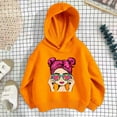 thumbnail image 1 of Cethrio Girls Sweatshirts, Long Sleeve Pullover Hooded Spring and Autumn Tops Orange Size 8-9 T, 1 of 6