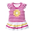 thumbnail image 1 of Cethrio Girls T Shirts, Flutter Sleeve Casual Stripe Graphic Tees Summer Tops Hot Pink Size 7-8, 1 of 5