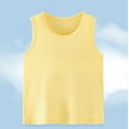 thumbnail image 1 of Cethrio Kids Boys Active Shorts, Crew Neck Casual Sleeveless Cotton Summer Shirts Yellow Size 7-8 T, 1 of 4