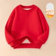 thumbnail image 1 of Cethrio Girls Thermal Sweatshirts, Cotton Crew Neck Pullover Long Sleeve Fall Winter Tops Red Size 7-8 T, 1 of 9
