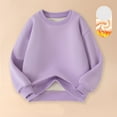 thumbnail image 1 of Cethrio Girls Thermal Sweatshirts, Pullover Long Sleeve Cotton Crew Neck Fall Winter Tops Purple Size 7-8 T, 1 of 3