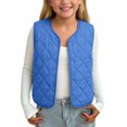 thumbnail image 1 of Cethrio Girls Thermal Vests, Warm Sleeveless Front Button Lightweight Winter Outerwear Sky Blue Size 9-10T, 1 of 5