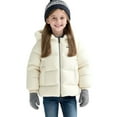 thumbnail image 1 of Cethrio Girls Winter Coats, Fleece Lining Full Zip Warm Long Sleeve Winter Jackets with Hood Beige Size 1-2T, 1 of 7