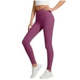 thumbnail image 1 of Cethrio Girls Yoga Leggings, Casual Stretchy High-waisted Dancing Tight Pants Wine Size 13-14 T, 1 of 6
