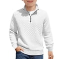 thumbnail image 1 of Cethrio Girls Zipper Sweatshirts, Long Sleeve Pullover Casual Loose Fit Girls Tops White Size 6, 1 of 3