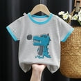 thumbnail image 1 of Cethrio Graphic T Shirts for Boys, 2025 Cotton Short Sleeve Casual Summer Tops Gray Size 0-5 T, 1 of 3