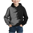 thumbnail image 1 of Cethrio Hoodies for Boys 2025, Graphic Pullover Long Sleeve Casual Boys Sweatshirts Gray Size 6, 1 of 1