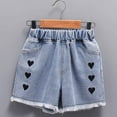 thumbnail image 1 of Cethrio Jeans Shorts- Cotton Casual Loose Lightweight Girls Shorts Blue Size 4-5 Years, 1 of 9