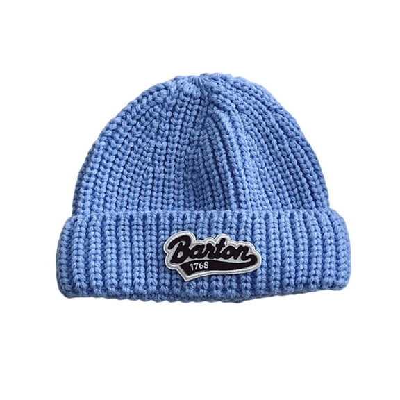 Cethrio Kids Boys Beanies, Thermal Stretchy Knitting Cotton Outdoor Winter Hats Blue Size 0-15T