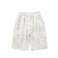 thumbnail image 1 of Cethrio Kids Boys Cargo Shorts, Summer Casual Cotton Elastic Waist Athletic Shorts Beige Size 8-9 T, 1 of 5