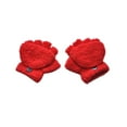 thumbnail image 1 of Cethrio Kids Boys Cotton Mittens, Thermal Half Finger School Stretchy Winter Gloves Red Size 5-11T, 1 of 2
