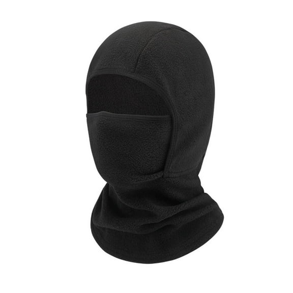 Cethrio Kids Boys Fleece Hats with Scarves, Stretchy Soft School Thermal Winter Hats Black Size 5-12T