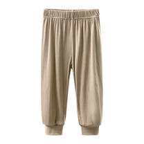 Cethrio Kids Boys Sweatpants Size 7-8 T, Athletic Summer Elastic Waist Quick-dry Jogger Pants Brown