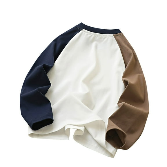 Cethrio Kids Boys Sweatshirts, Long Sleeve Cotton Casual Pullover Tops Brown Size 8-9 T