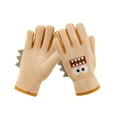 thumbnail image 1 of Cethrio Kids Boys Winter Mittens, School Stretchy Cotton Thermal Kids Gloves Khaki Size 7-12T, 1 of 1