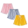 thumbnail image 1 of Cethrio Kids Girls Athletic Shorts, Gifts Drawstring Elastic Waist 3 Piece Summer Shorts Multicolor Size 8-9 T, 1 of 8