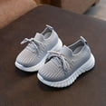 thumbnail image 1 of Cethrio Kids Girls Boys Sneakers, Breathable Running Lace Up Cotton Athletic Shoes Gray Size 9 T, 1 of 6