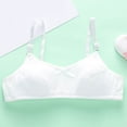 thumbnail image 1 of Cethrio Kids Girls Bras, Seamless Bandeau Breathable Cotton Girls Bralettes White Size 9-11 T, 1 of 6