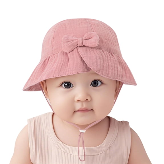 Cethrio Kids Girls Bucket Hats, Outdoor Cotton Wide Brim Summer Sun Hats Watermelon Red Size Free Size
